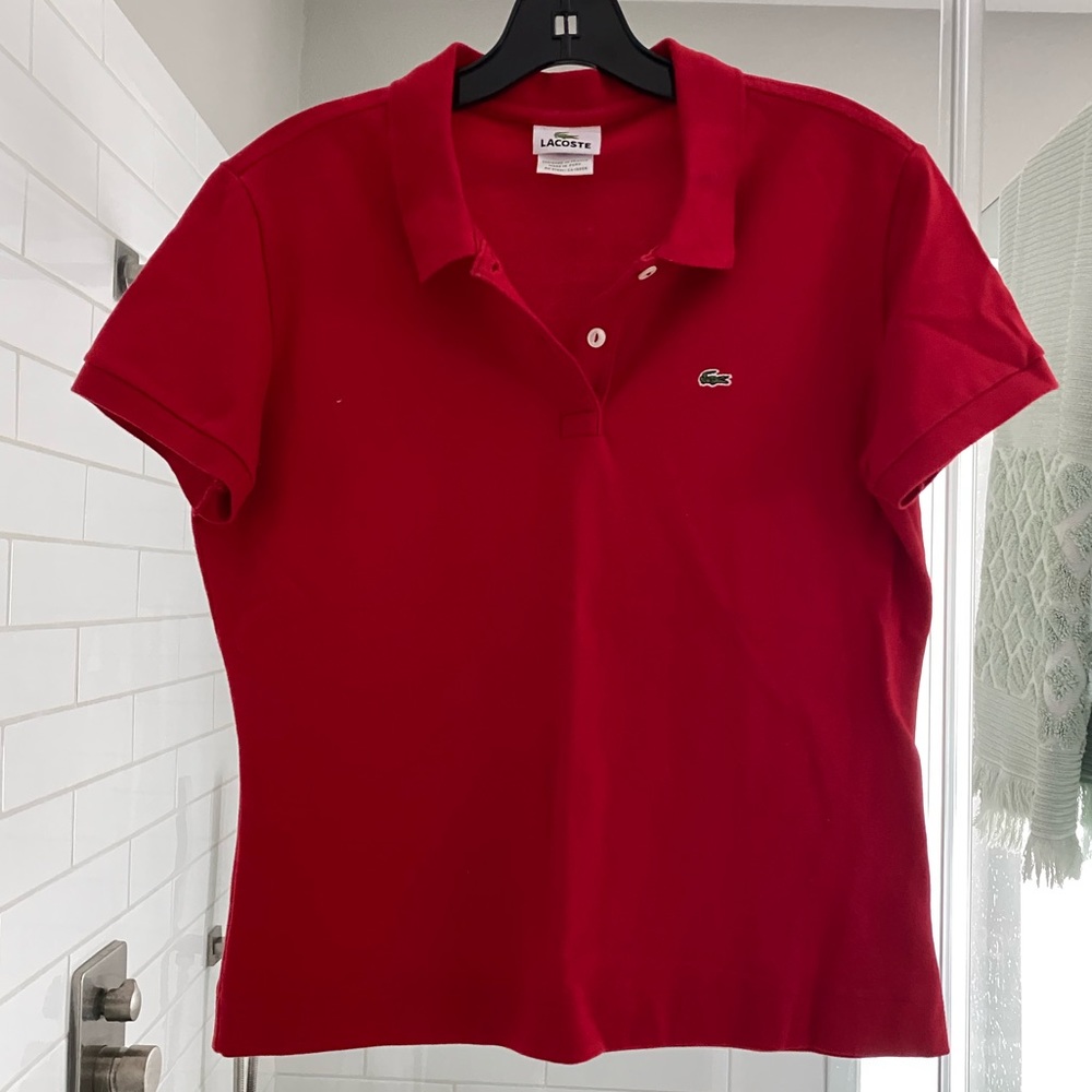Women’s Lacoste short sleeve cotton polo
